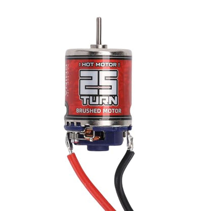 Keenso RC Brushed Motor, 25T High Speed Strong Magnetic Force 2.3mm Shaft Stainless Steel Replacement for Tamiya, Losi,