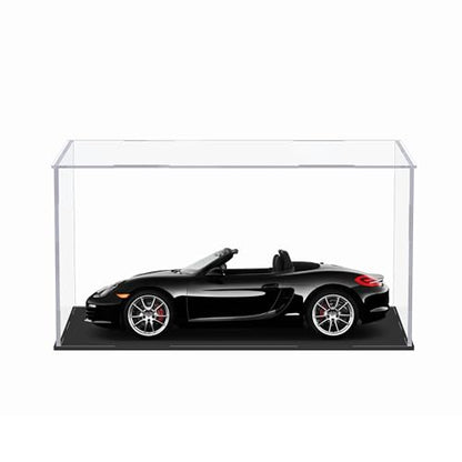 Acrylic Display Case for 1:24 Model Cars, Versatile Clear Acrylic Display Box with Black Base for Diecast Cars - size: 10"L x 5"W x 5"H