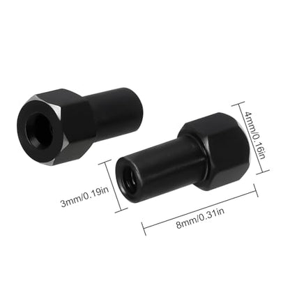 INJORA RC Brass Steering Knuckle and Black Hex Extension kit for Axial Scx24 Upgrades AXI90081 Upgrades Parts 1/24 RC Crawler Car Accessories
