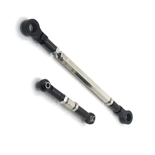 Rc Upgrade Spare For HB For Toys ZP1001 ZP1002 ZP1003 ZP1004 1/10 Metal Steering Rod Servo Link RC Crawler Car Upgrade Parts(Black) - color: Black