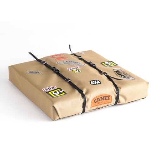 RC Car Simulated Roof Luggage Tent Bag Decorate Handmade for 1/8 1/10 RC Crawler Car TRX4 Defender SCX10 90046 RC4WD (Yellow) - color: Yellow