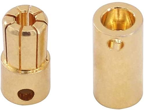20 Pairs Gold-Plated 6.5MM Banana Plug Bullet Male and Female Connector Adapter for RC Lipo Battery ESC Motors (6.5MM) - size: 20Pairs 6.5MM