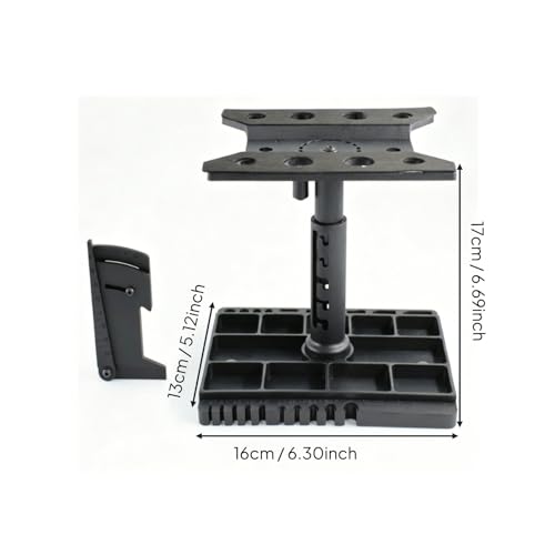 Vehicle Repair Stand Hobby Tool Maintenance Model Car Holder Material 360 Degree Rotation Angle Gauge Convenient Storage Suitable for Workshop Garage Display