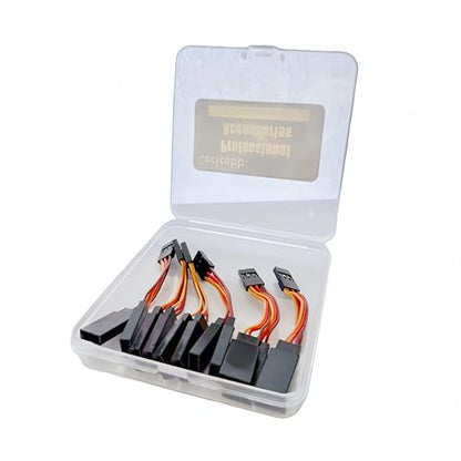 6 Pcs 7cm JR/Futaba Style Servo Extension Cable 1 to 2 Y Harness Leads Splitter Cable Male to Female Extension Lead Wire for RC Models Drone Car