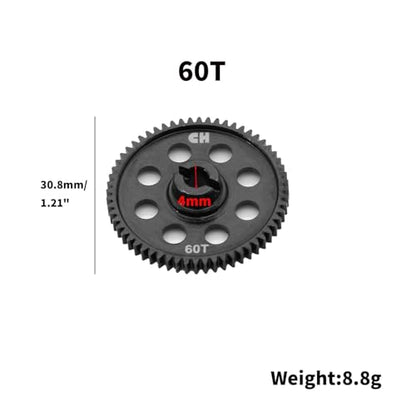 0.5M 60T Steel Spur Gear for Traxxas LaTrax 1/18 RC Cars 7640 | fits Teton, Rally, Desert Prerunner and SST; Hardened 1045 steel; Replaces 7640; includes bearings and spacer