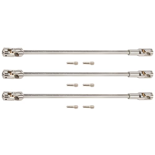 SCX10 Drive Shaft 3pcs 68-229mm Cut to Length Stainless Steel Driveshaft for 1/10 RC Crawler LCG Rig Sportys Scalers GSPEED Capra SCX10 Pro Element DIY SCX10 (Cut-to-Length Driveshaft Set Silver)
