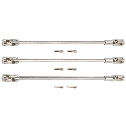 SCX10 Drive Shaft 3pcs 68-229mm Cut to Length Stainless Steel Driveshaft for 1/10 RC Crawler LCG Rig Sportys Scalers GSPEED Capra SCX10 Pro Element DIY SCX10 (Cut-to-Length Driveshaft Set Silver)
