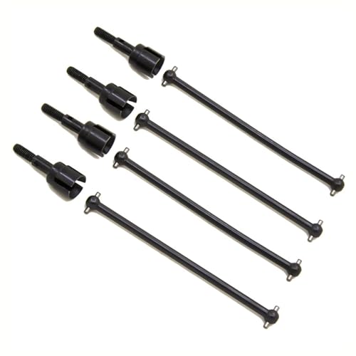 RC Car Accessories Compatible with HSP 94111 94108 94170 1/10 RC Car Replacement Parts 4Pcs Steel Dogbone Drive Shaft Wheel Axle 08029 02033 Black
