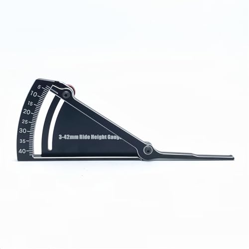 KingVal Adjustable Aluminum RC Car Ride Height Gauge RC Car Wheel Height Rim Camber 3-42mm Measuring Ruler