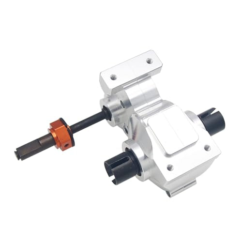 CNC Metal Differential Diff.Gear Box Case Assembly Kit (Silver) | for 1/5 Hpi Rofun Baha Km Rovan Baja 5B 5T 5Sc Truck Rc Car Parts - color: Silver