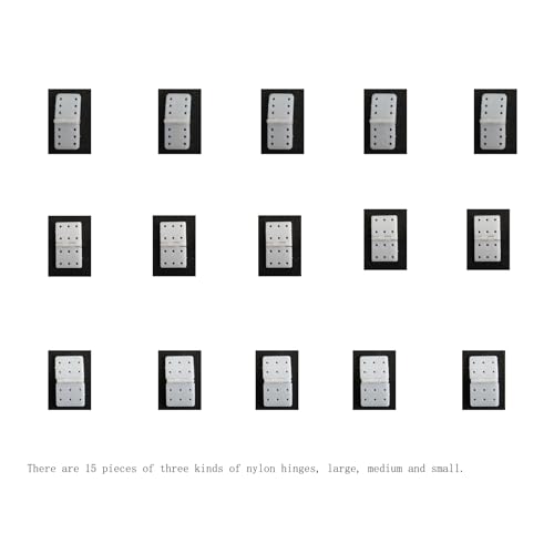 Nylon Hinge, 3 Sizes Mixed with 18 Pieces, Suitable for Remote Control Aircraft Model Aircraft Parts Fixed Wing Model Square Loose-Leaf Remote Control Aircraft Hinge