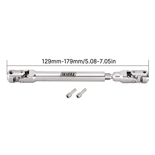 INJORA Stainless Steel Heavy-Duty Drive shafts for 1/10 RC (129mm-179mm) - size: 129mm-179mm