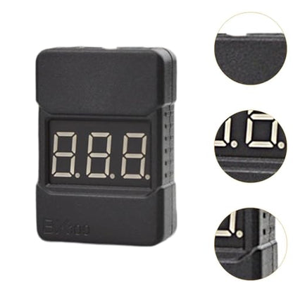 harayaa RC 1-8S Voltage Tester Checker, Alarm Digital Display, RC Spare Parts, Portable