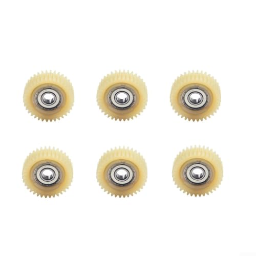 6PCS 36T Nylon Planetary Gear Set for E-Bike Hub Motor, Straight Gear with 608 Bearing, Wear Resistant Electric Bicycle Transmission Parts, Lightweight Replacement Components(Straight Gear)