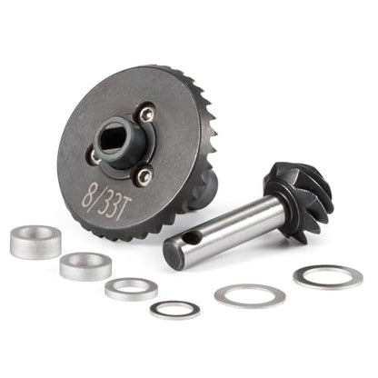 Overdrive Underdrive Helical Axle Gear Set 24/8T 27/8T 30/8T 33/8T for Axial SCX10 AR44 AR45 Capra Axle VS4-10 F9 Phoenix F10 (33T 8T) - color: 33t 8t