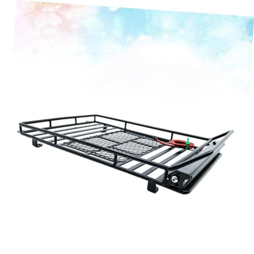 Simulation Climbing Car Luggage Rack Light Car Roof Luggage Carrier Rack Storage Shelf for Rc Crawler - size: 24.80X14.10X2.30CM