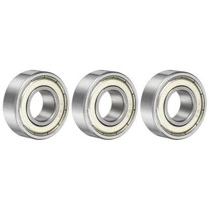 uxcell 3 Pcs 1616ZZ Deep Groove Ball Bearing 1/2" x 1-1/8" x 3/8" Double Metal Sealed, Chrome Steel Bearings - size: 1616ZZ 1/2" x 1-1/8" x 3/8"
