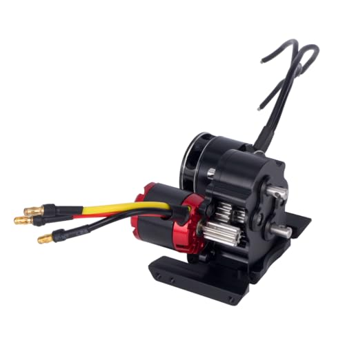 Dual Transmission Dig Overdrive Gearbox with Delrin Skid for 1/10 RC Crawler LCG Cheater Rigs Capra SCX10 PRO Upgrade (Purple)