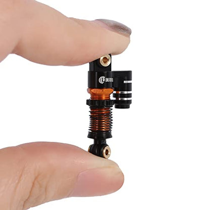 INJORA 43mm Aluminum Threaded Double Barrel Shocks Dampers for Axial SCX24(Gold)