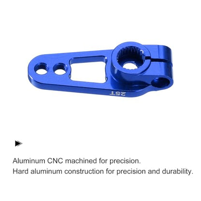 MECCANIXITY Aluminum Alloy 25T Steering Servo Single Sided Blue Arm Horn for DIY RC Car/Boat/Airplane Boat Accessories 4 Pcs - color: Blue