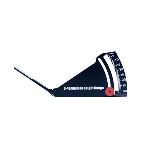 Camber Gauge for RC Car Aluminum Alloy Ride Height Gauge for 1/8 1/10 Scale RC Truck Buggy -Measuring Range 3-42mm