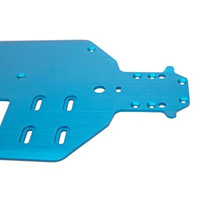 Aluminum Alloy 06001 Chassis Bottom Plate Frame Compatible with Redcat Racing HSP 94105 94106 94108 94109 1/10 RC Off-Road Buggy Car (Blue) - color: Blue