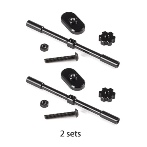 Aluminum Ultra-Light Body Mounts Chassis Brace, 70mm Width, 2 Sets | 7075 Aluminum CNC Machined, Black Anodized, with M3 Hardware, 5.9g Compact Lightweight