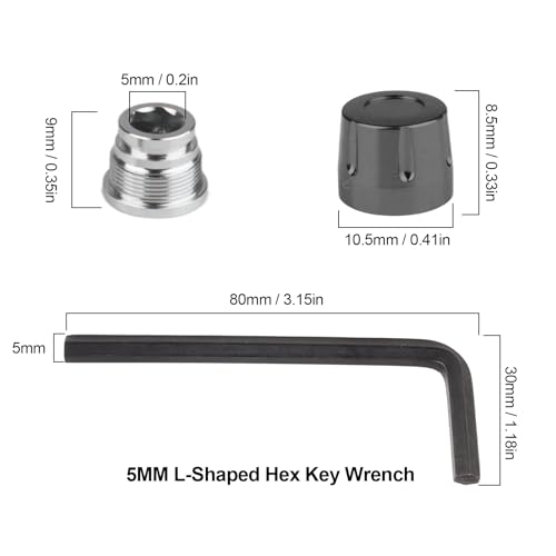 HobbyPark 1.9/2.2 Beadlock Wheel Nuts Locknuts – Aluminum Locking Nuts for 1/10 RC Crawler Car, Fits for TRX4 SCX10 SCX10 II III AXI Capra Redcat Gen8 Gen7 RC4WD & More (Gray) - color: Gray