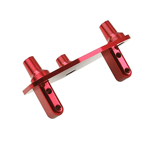 Aluminum Alloy Steering Servo Mount Plate Base Bracket Compatible with 1/8 Losi LMT 4WD Solid Axle RC Monster Car (Red) - color: Red
