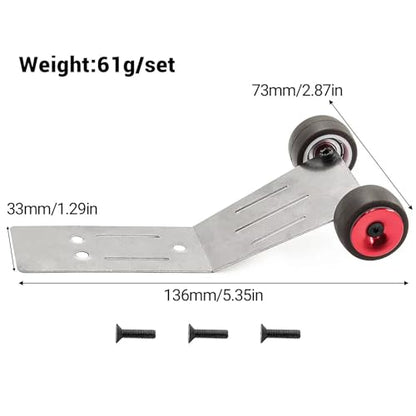 for Traxxas for Mini for Maxx Metal Wheelie Bar Monster Truck RC Car Upgrade Parts Accessories Replacement Parts RC Car Repair Kit(Red) - size: Red