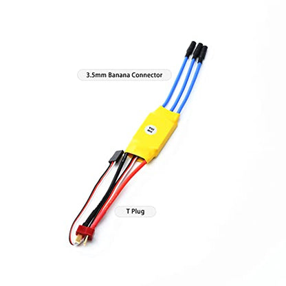 GoolRC 2212 1000KV Brushless Motor 30A ESC with T Plug 3.5mm Banana Connectors for RC Plane Helicopter Electronic Speed Controller - size: 1000kv with esc