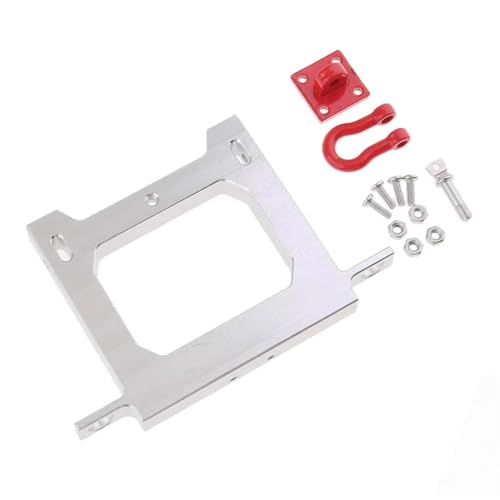 Compatible with WPL C14 C24 B16 B36 B14 B24 FY004 RC Truck Car Upgrade Parts Accessories Metal Rear Bumper with Trailer Tow Hook RC Car Parts