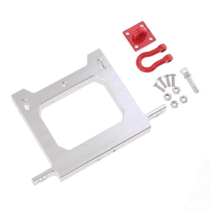 Compatible with WPL C14 C24 B16 B36 B14 B24 FY004 RC Truck Car Upgrade Parts Accessories Metal Rear Bumper with Trailer Tow Hook RC Car Parts