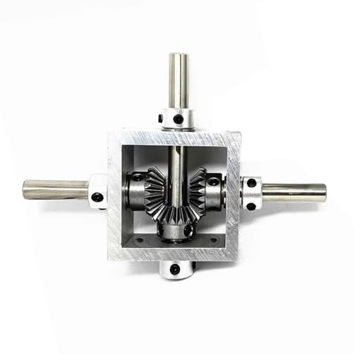 1:1 Right Angle Bevel Gearbox 1 Module 20 Teeth 90° Angle Drive Steering Gear Device Simple Mechanical DIY Module with 6mm Shaft - size: 6mm shaft, style: 2 output shaft