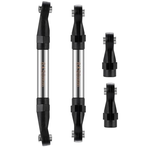 Straight Chassis Links - Stainless Steel Link Set High Clearance Linkage Link Rod with Plastic Rod Ends 50mm-100mm Compatible with 1/10 RC Crawler Axial SCX10 II III TRX4 (50mm) - color: 50mm