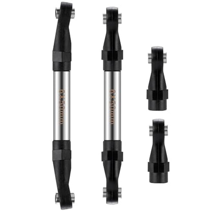 Straight Chassis Links - Stainless Steel Link Set High Clearance Linkage Link Rod with Plastic Rod Ends 50mm-100mm Compatible with 1/10 RC Crawler Axial SCX10 II III TRX4 (50mm) - color: 50mm