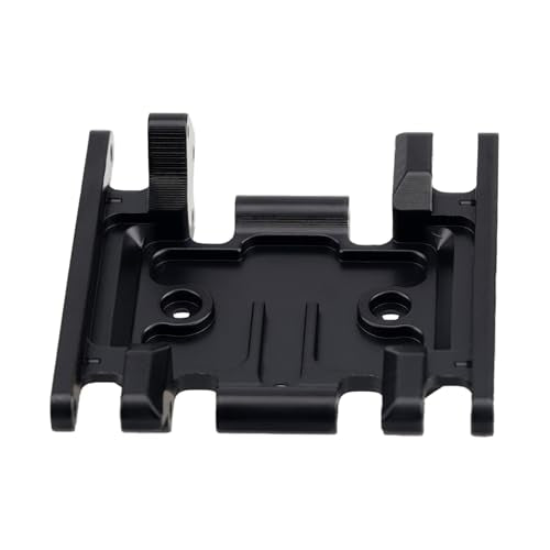 DJX CNC Brass Skid Plate Trasmission Mount for 1/18 HPI Venture18 RC Crawler Car Upgrades Parts (Black)