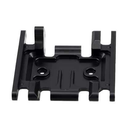 DJX CNC Brass Skid Plate Trasmission Mount for 1/18 HPI Venture18 RC Crawler Car Upgrades Parts (Black)