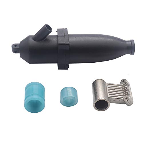 1Set ShareGoo Plastic RC Exhaust Pipe 129mm 02026 Compatible with HSP 1/10 Scale 94101 94102 94188 1/10 Scale On-Road Nitro Car Truck