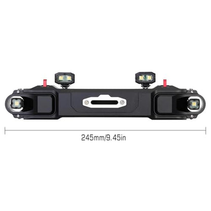Upgrade Parts Compatible with Axial for SCX6 for Jeep for JLU for Wrangler Metal Front Rear Bumper for 1/6 RC Crawler