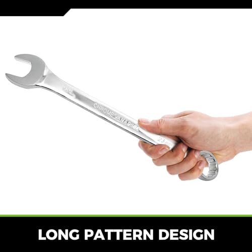 Der Erwachte 5Pc Metric Wrench Set, Large wrench set | 23mm,24mm,26mm,27mm,30mm, long big open end combination wrenches, roll-up storage pouch - size: 5 Piece Metric 23-30mm