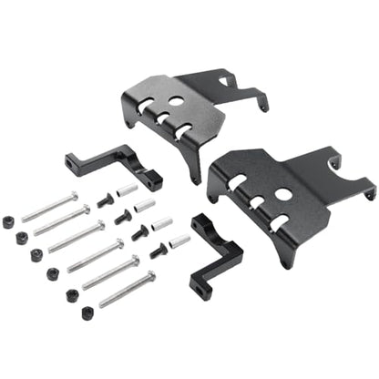 2PCS RC Car Aluminum Axle Protector Chassis Armor Front & Rear Skid Plate Compatible with 90018 90048 90053 1/10 RC Crawler Car Upgrades (Black) - color: Black