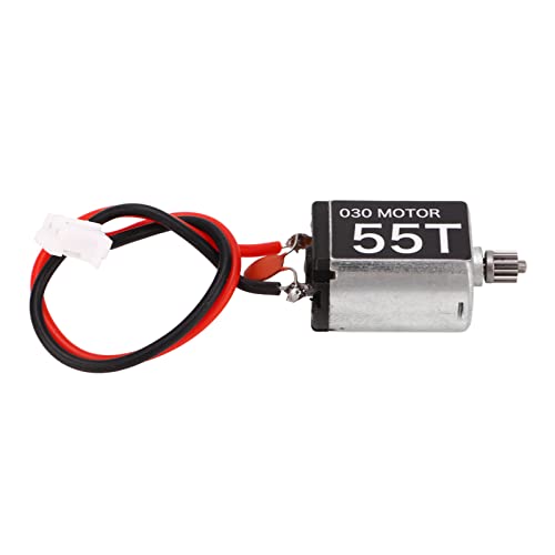 Topyond Metal Low Noise Lightweight RC Car Motor - 030 55T Brushed Motor | Metal Low Noise Lightweight RC Car Motor - 030 55T Brushed Motor with 11T Gear for AXIAL SCX24 1/24 0.8x0.6x0.5in