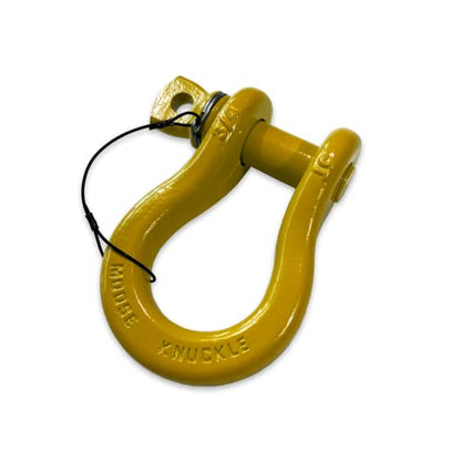B'oh Spin Pin 3/4” Recovery Shackle | 10,000 lbs Capacity - High-Strength Carbon Steel with 7/8" Pin Recovery Gear Towing Accessories - Pin Style : Screw, Detonator Yellow - color: Detonator Yellow