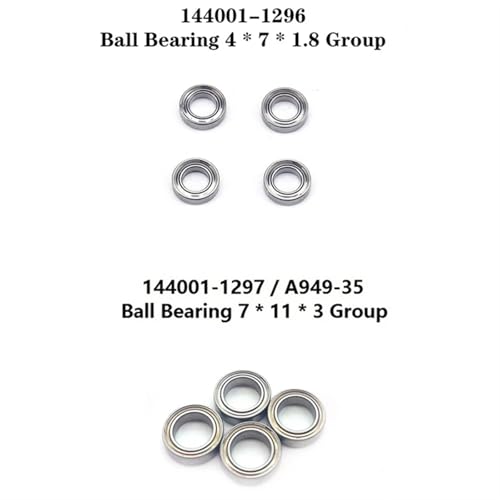 Bearing Kit for Wltoys for 144001 144002 144010 124016 124017 124018 124019 rc Car Spare Parts Accessories 20Pcs Ball Bearing Set