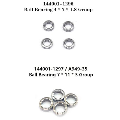 Bearing Kit for Wltoys for 144001 144002 144010 124016 124017 124018 124019 rc Car Spare Parts Accessories 20Pcs Ball Bearing Set