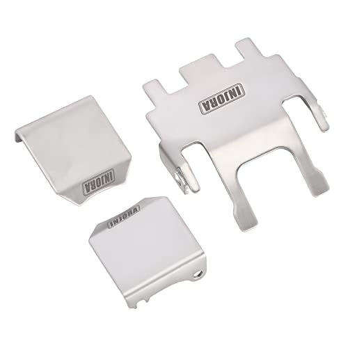 INJORA Stainless Steel Skid Plate Chassis Armor Axle Protector for TRX4M