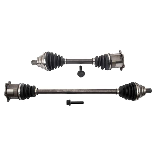 TRQ Front Driver and Passenger Side CV Axle Assembly Set 2 Piece Compatible with Dual Clutch Automatic Transmission 12-15 Volkswagen Passat TDI SE 12-13 Passat TDI SEL 14-15 SEL Premium - style: CSA55712