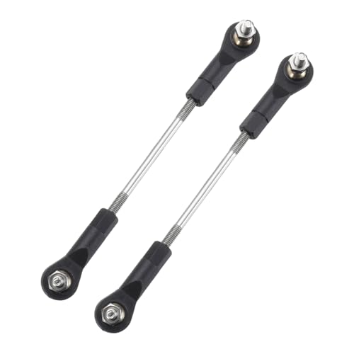 MECCANIXITY 2Pcs Adjustable Turnbuckles Camber Link, 74-84mm Turnbuckle Rod Steering Servo Linkage with M3 Ball Head Rod Ends for RC Car Replace Parts - size: 74-84mm