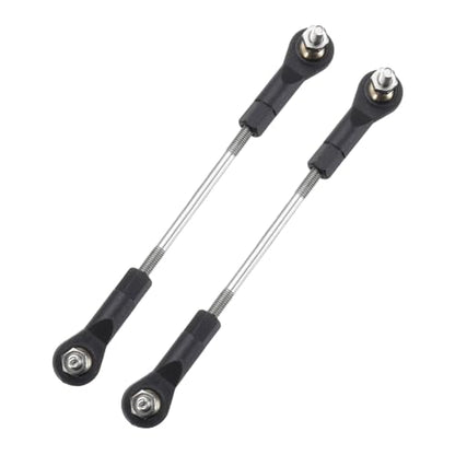 MECCANIXITY 2Pcs Adjustable Turnbuckles Camber Link, 74-84mm Turnbuckle Rod Steering Servo Linkage with M3 Ball Head Rod Ends for RC Car Replace Parts - size: 74-84mm